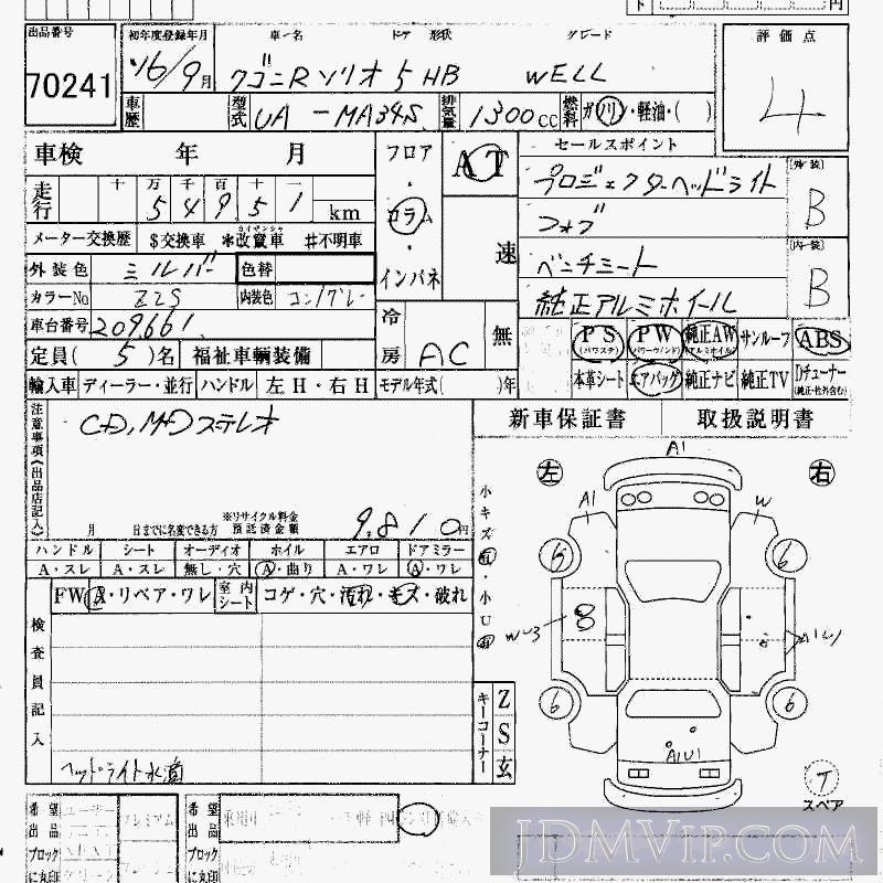 2004 SUZUKI WAGON R WELL MA34S - 70241 - HAA Kobe