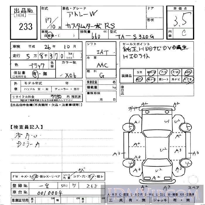 2005 DAIHATSU ATRAI WAGON RS S320G - 233 - JU Gifu