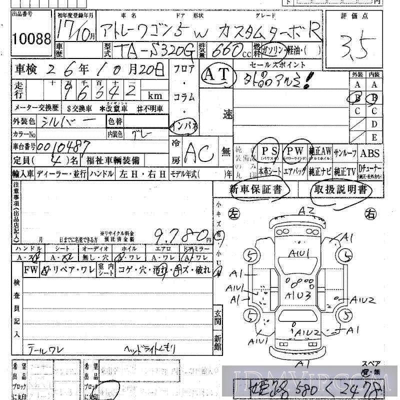 2005 DAIHATSU ATRAI WAGON R S320G - 10088 - HAA Kobe