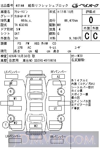 2005 DAIHATSU ATRAI WAGON R S320G - 40144 - BAYAUC