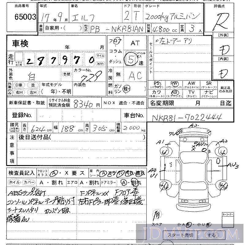2005 ISUZU ELF TRUCK 2t_ NKR81AN - 65003 - LAA Kansai
