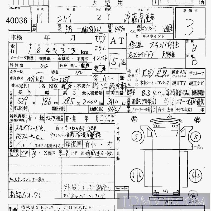 2005 ISUZU ELF TRUCK  NKR81AN - 40036 - HAA Kobe