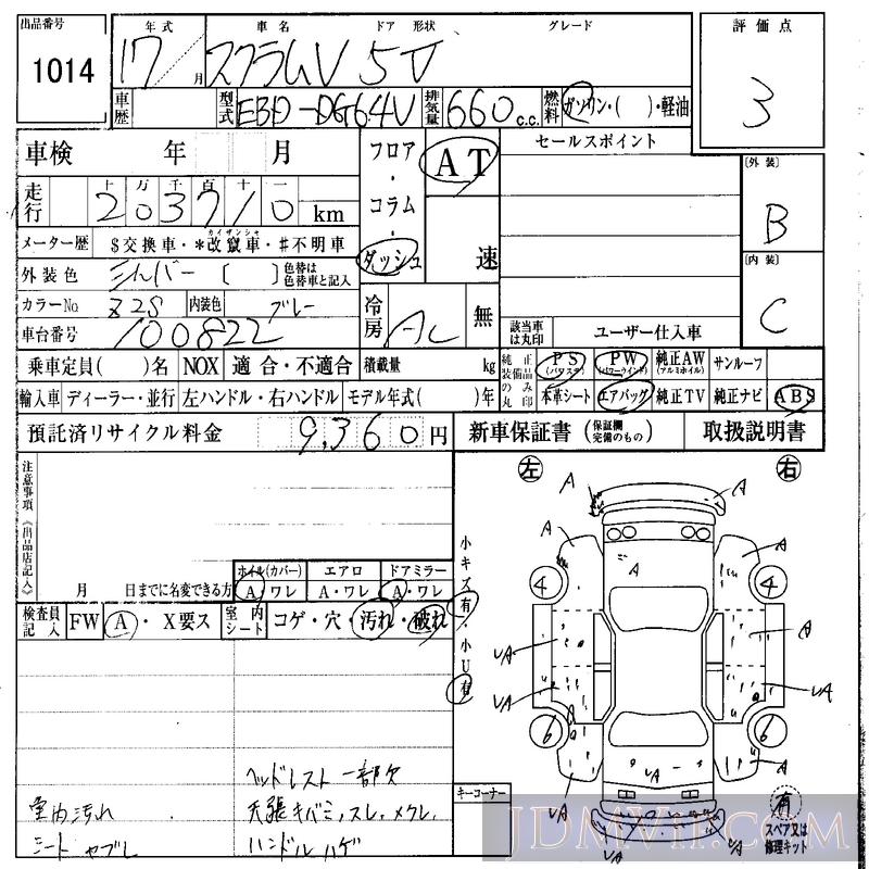 2005 MAZDA SCRUM  DG64V - 1014 - IAA Osaka