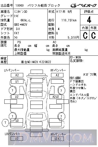 2005 MITSUBISHI MINICA  H42V - 10060 - BAYAUC