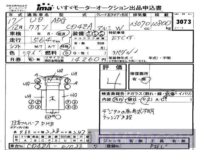 2005 NISSAN NISSAN UD  CD4ZA - 3073 - Isuzu Kobe