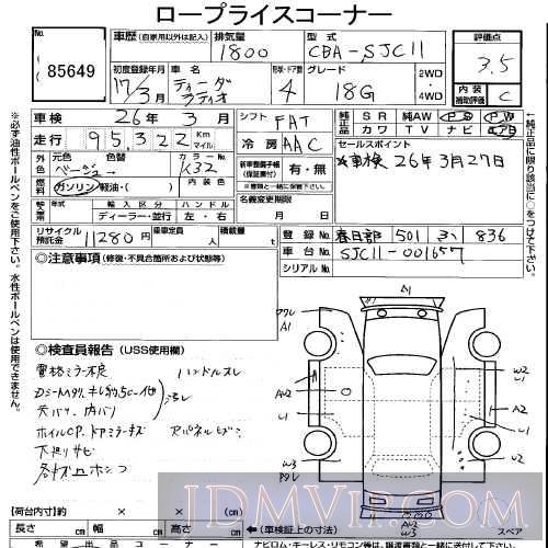 2005 NISSAN TIIDA 18G SJC11 - 85649 - USS Tokyo