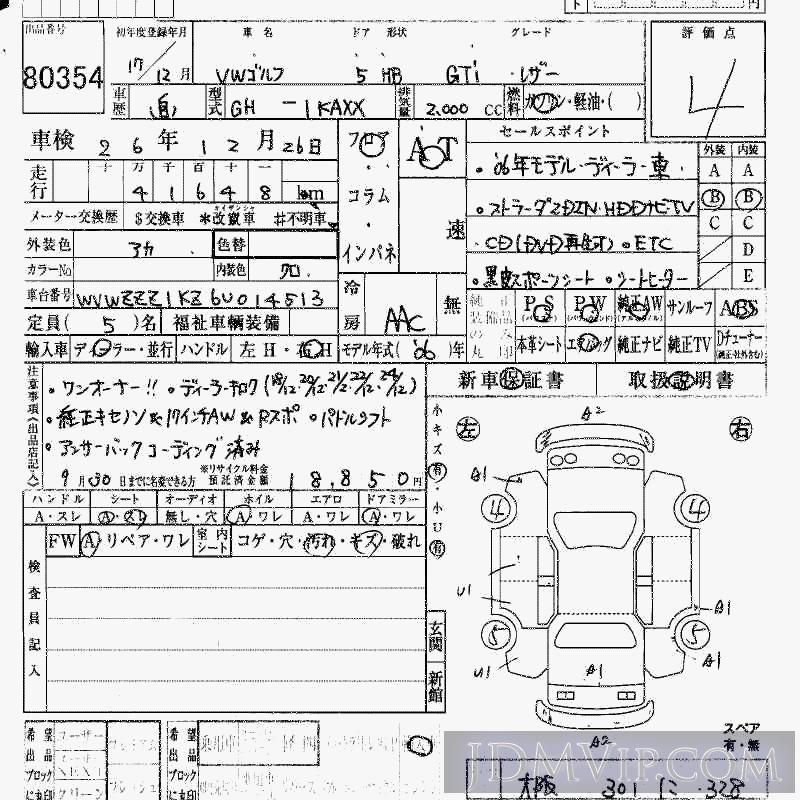 2005 OTHERS VW GOLF GTI_ 1KAXX - 80354 - HAA Kobe