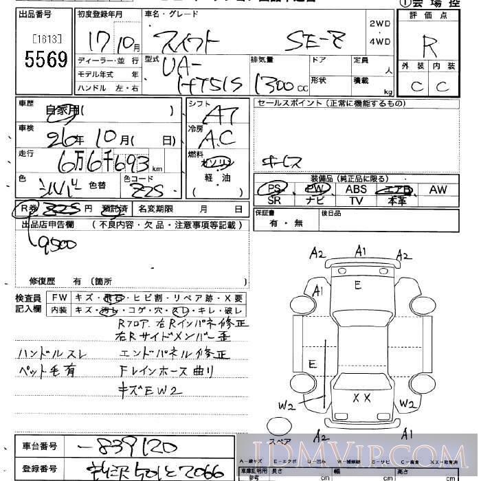 2005 SUZUKI SWIFT SE-Z HT51S - 5569 - JU Saitama