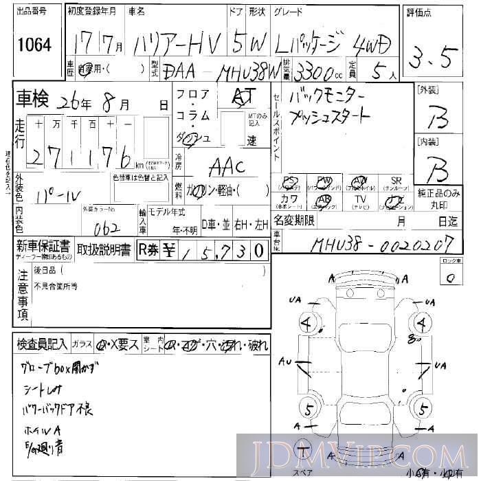 2005 TOYOTA HARRIER L_4WD MHU38W - 1064 - LAA Okayama