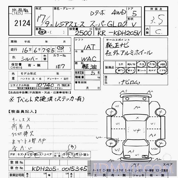 2005 TOYOTA REGIUS ACE 4WD_GL__T KDH205V - 2124 - JU Gifu