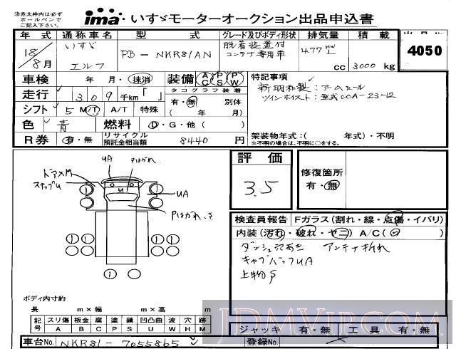 2006 ISUZU ELF TRUCK  NKR81AN - 4050 - Isuzu Kobe