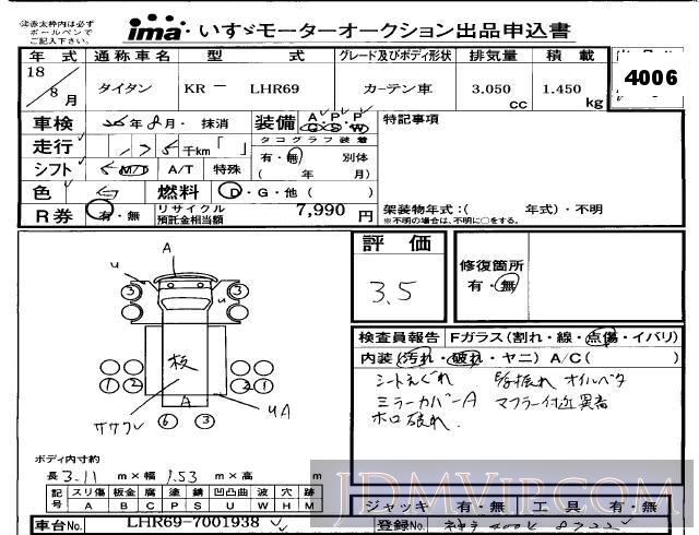 2006 MAZDA TITAN  LHR69 - 4006 - Isuzu Kobe