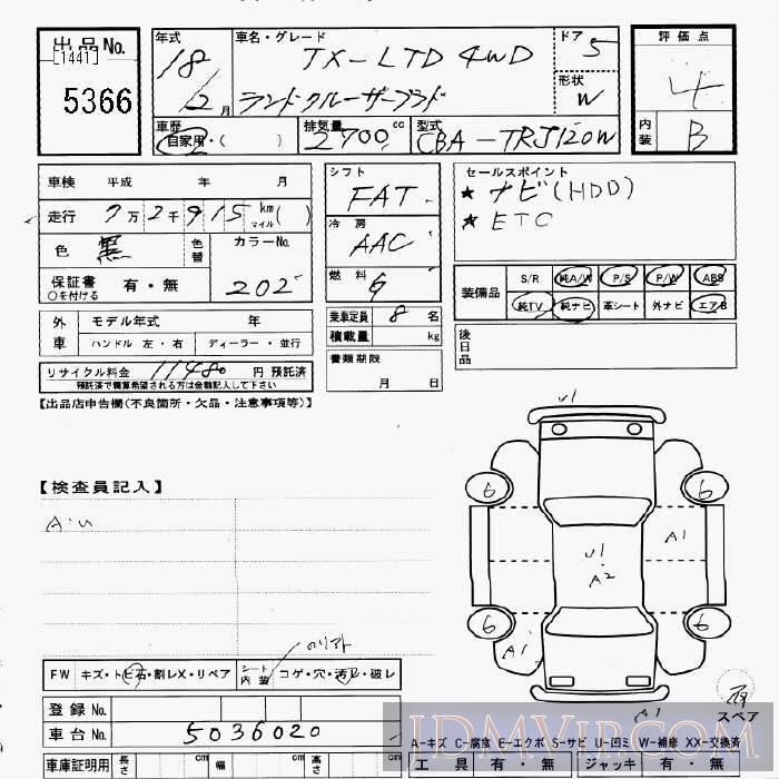 2006 TOYOTA LAND CRUISER PRADO 4WD_TX_LTD TRJ120W - 5366 - JU Gifu