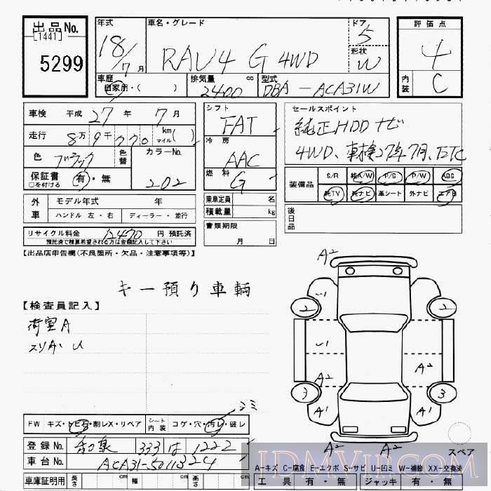2006 TOYOTA RAV4 4WD_G ACA31W - 5299 - JU Gifu
