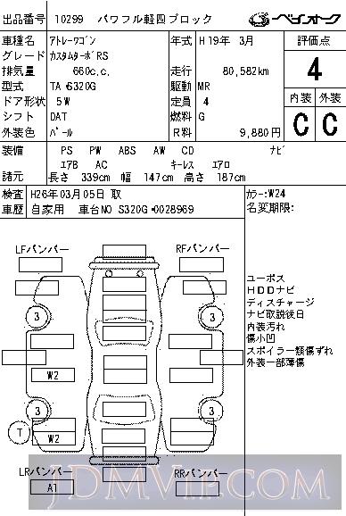 2007 DAIHATSU ATRAI WAGON RS S320G - 10299 - BAYAUC
