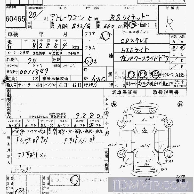 2008 DAIHATSU ATRAI WAGON RS_LTD S321G - 60465 - HAA Kobe