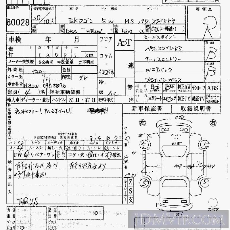 2008 MITSUBISHI EK ACTIVE MS_ H82W - 60028 - HAA Kobe