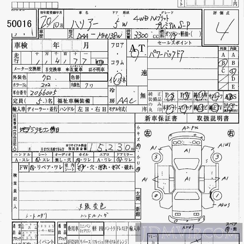 2008 TOYOTA HARRIER S_4WD MHU38W - 50016 - HAA Kobe