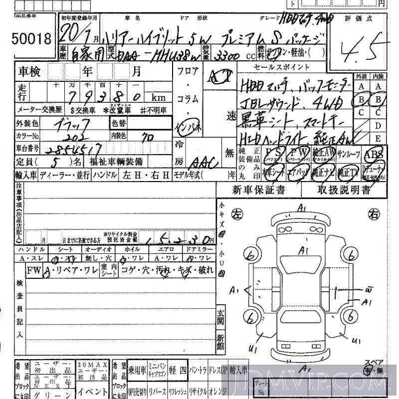 2008 TOYOTA HARRIER S_4WD MHU38W - 50018 - HAA Kobe
