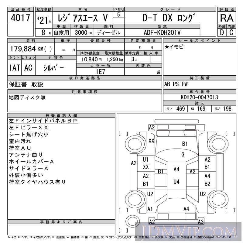 2009 TOYOTA REGIUS ACE D-T_DX_ KDH201V - 4017 - CAA Gifu